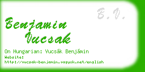 benjamin vucsak business card